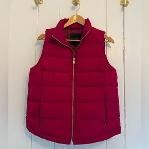 Dark Pink Puffer Vest NWOT